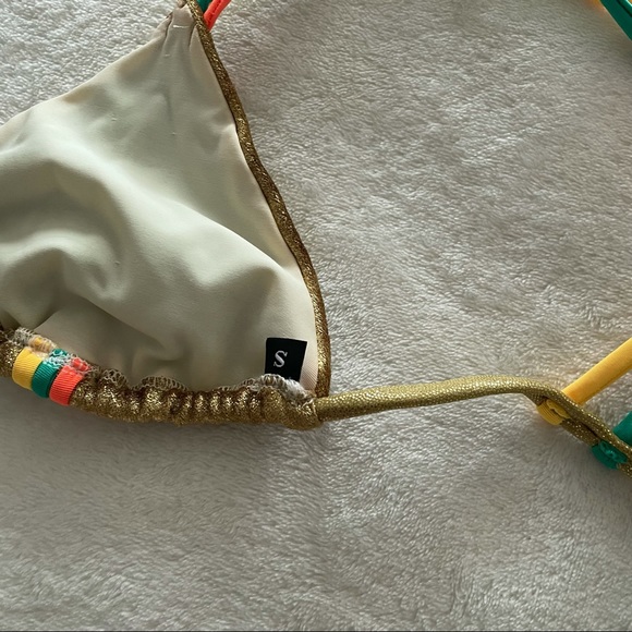 Multicolour Gold/Tie dye Bikini Size Small - Picture 2 of 4